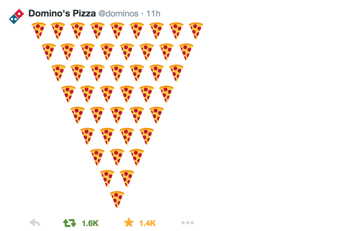 Order pizza with emoji