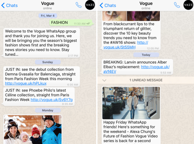 British Vogue Tests Breaking Fashion News Alerts on WhatsApp