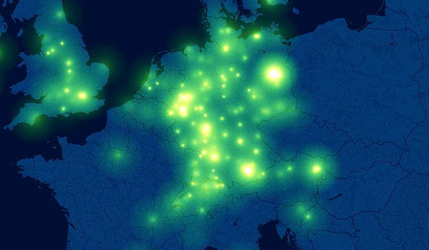 Mapping iPhones Over Europe