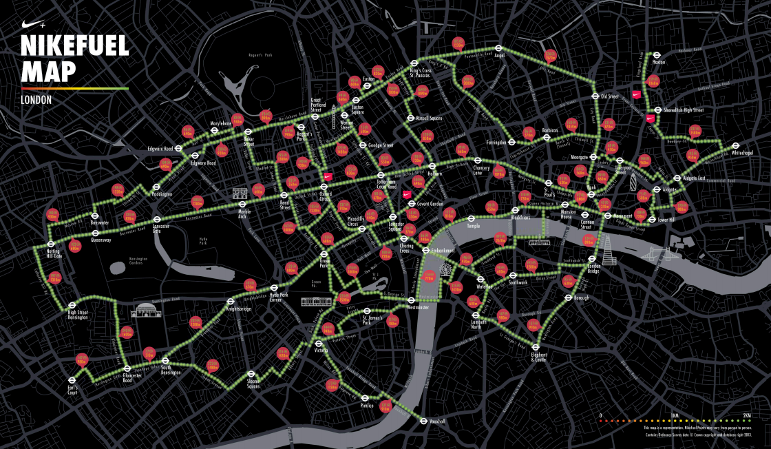 Nike Fuel Map